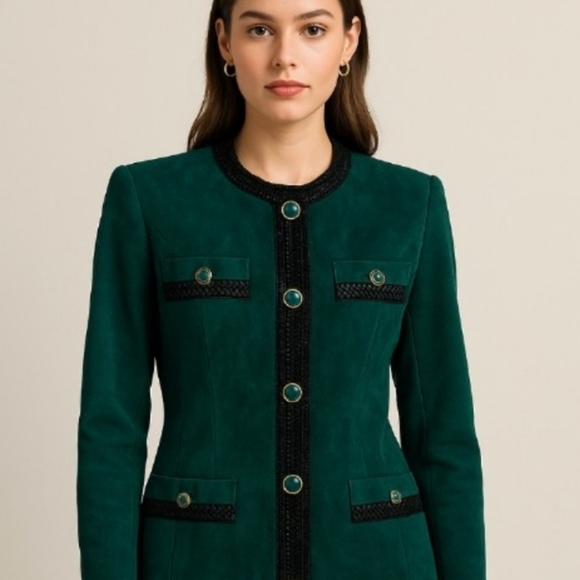 ⭐️ Host Pick ⭐️Danier Leather | Suede Green Belted Skirt Set - Picture 11 of 15